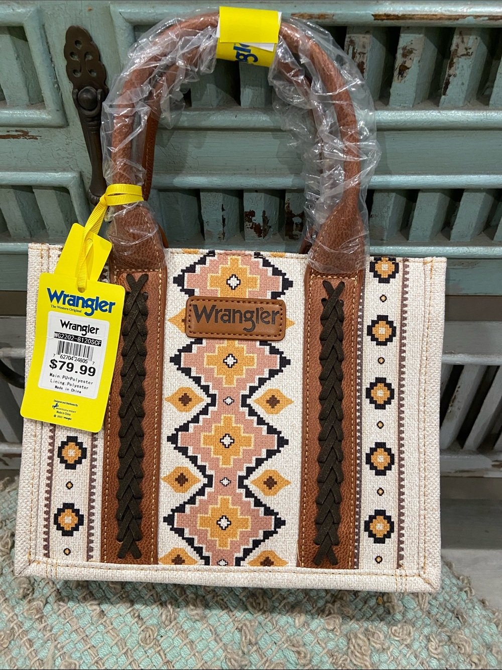 Wrangler Cream, Tan & Brown Southwestern Pattern Tote